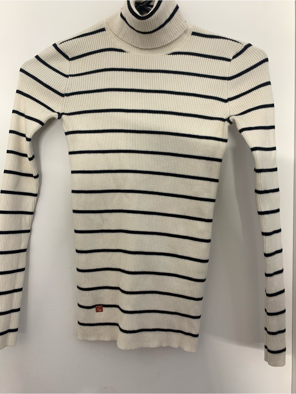 Ralph Lauren Cream Sweater with Black Stripes